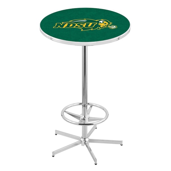 Holland Bar Stool Co 42" Chrome North Dakota State Pub Table L216C4228NDakSt-G - main